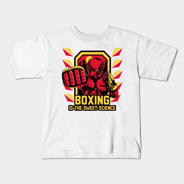 Boxing is the Sweet Science Kids T-Shirt by TrendyShopTH